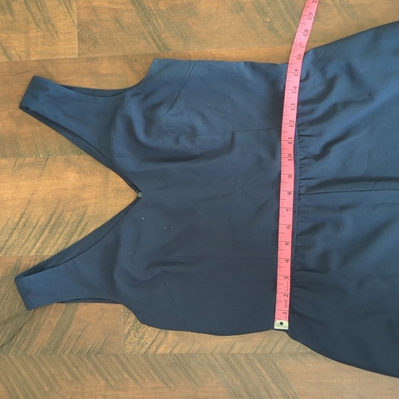 Muse Navy Lace Trimmed Romper, US 10 - Picture 4 of 7